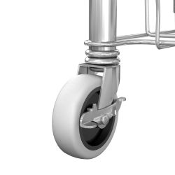 Rubbermaid Slim Jim enkelvoudige RVS dolly - RVS