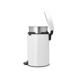 Brabantia Pedaalemmer newIcon 12 ltr met metalen binnenemmer - wit