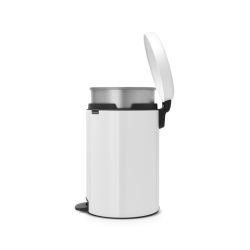 Brabantia Pedaalemmer newIcon 20 ltr met metalen binnenemmer - wit