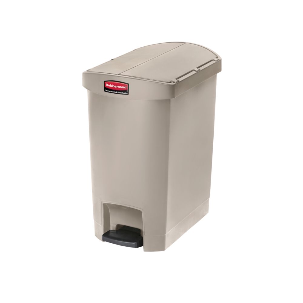 Rubbermaid Slim Jim Step On container End Step kunststof 30 ltr - beige