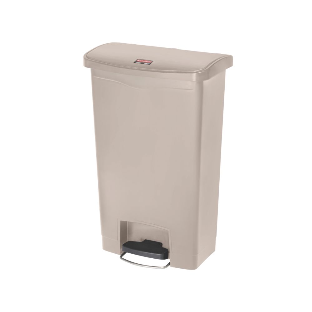 Rubbermaid Slim Jim Step On container Front Step kunststof 50 ltr - beige