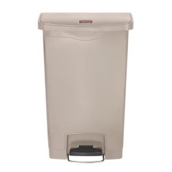 Rubbermaid Slim Jim Step On container Front Step kunststof 50 ltr - beige