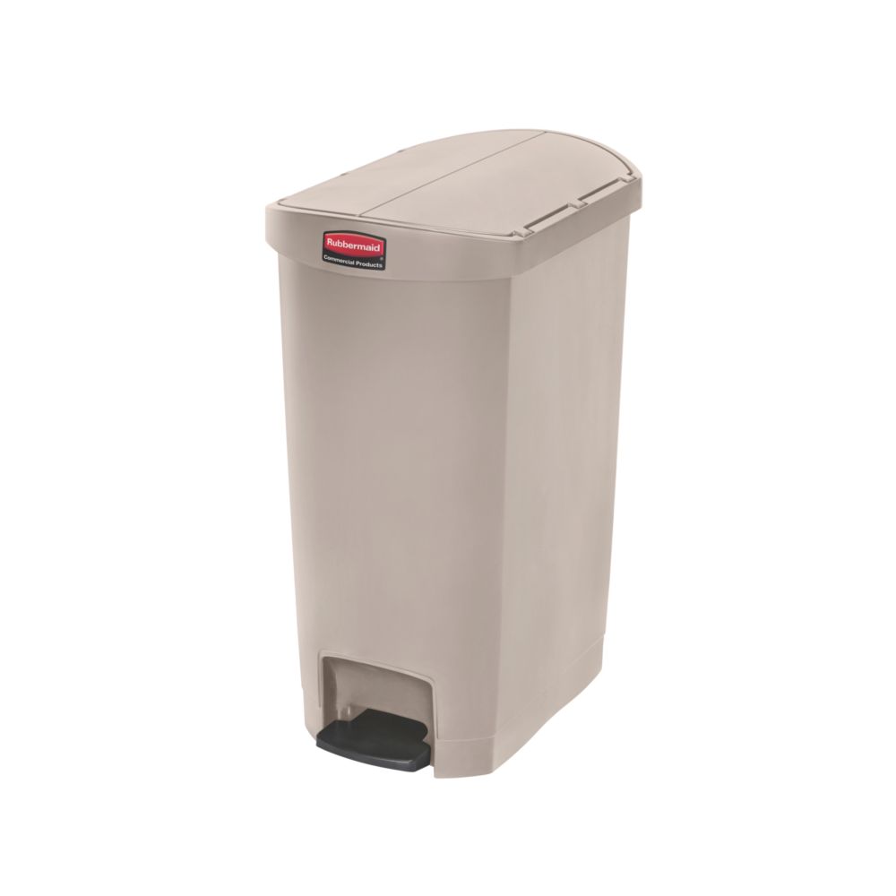 Rubbermaid Slim Jim Step On container End Step kunststof 50 ltr - beige