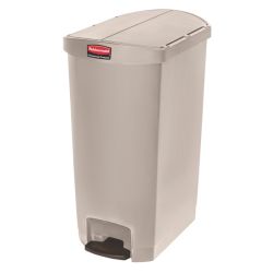 Rubbermaid Slim Jim Step On container End Step kunststof 68 ltr - beige