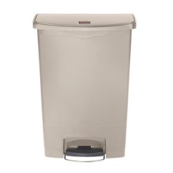 Rubbermaid Slim Jim Step On container Front Step kunststof 90 ltr - beige