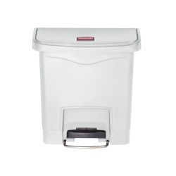 Rubbermaid Slim Jim Step On container Front Step kunststof 15 ltr - wit