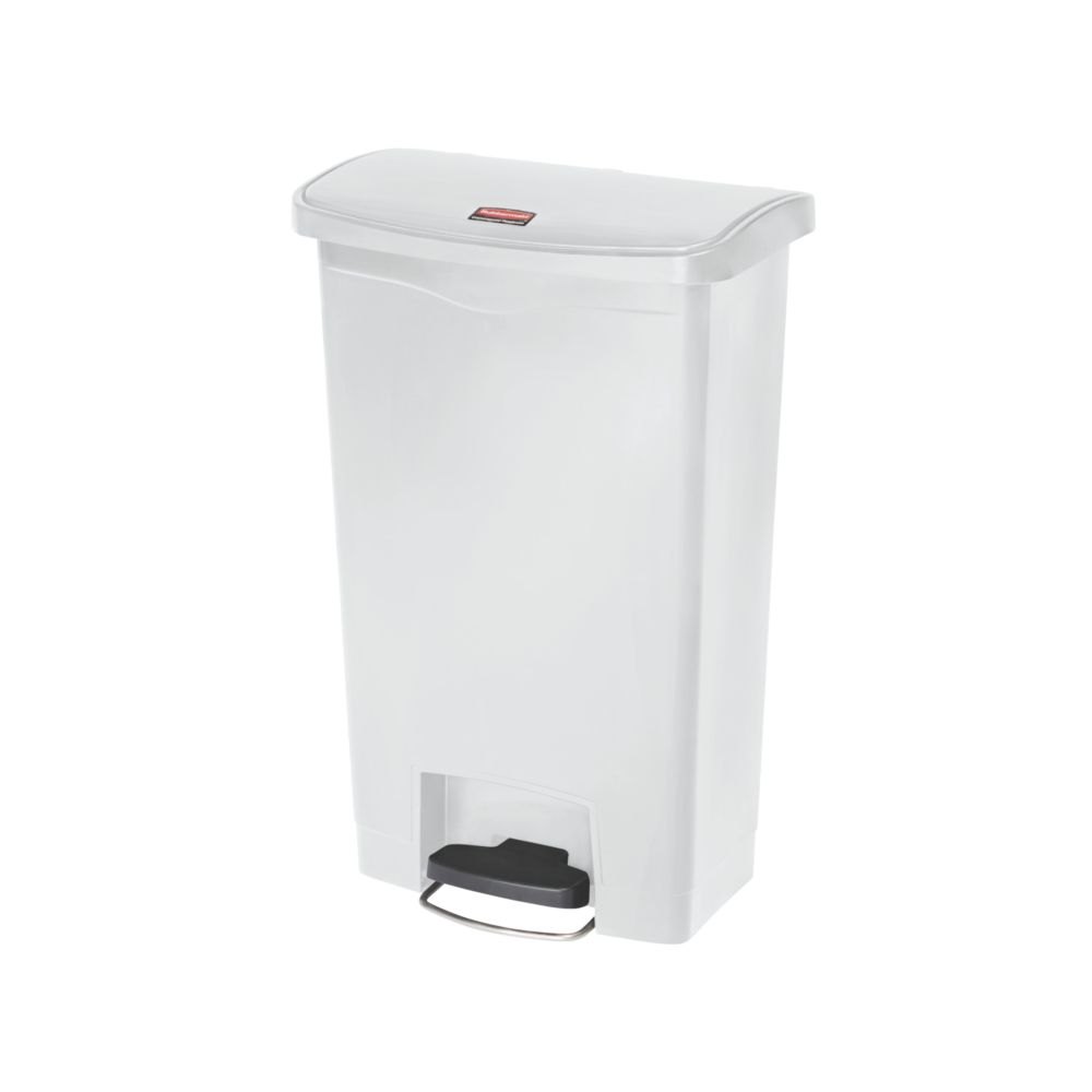 Rubbermaid Slim Jim Step On container Front Step kunststof 50 ltr - wit