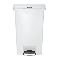 Rubbermaid Slim Jim Step On container Front Step kunststof 50 ltr - wit