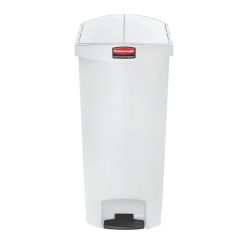 Rubbermaid Slim Jim Step On container End Step kunststof 68 ltr - wit