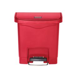 Rubbermaid Slim Jim Step On container Front Step kunststof 15 ltr - rood