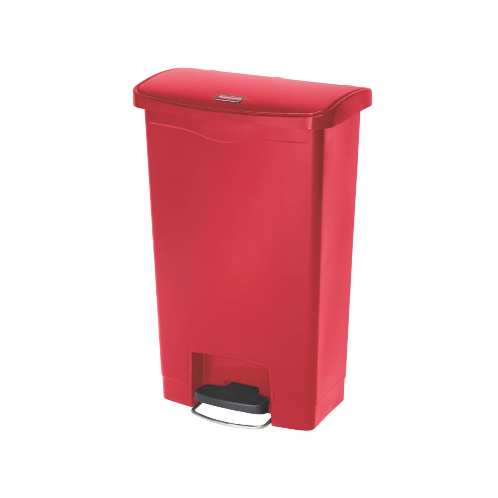 Rubbermaid Slim Jim Step On container Front Step kunststof 50 ltr - rood