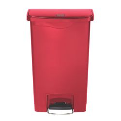 Rubbermaid Slim Jim Step On container Front Step kunststof 50 ltr - rood
