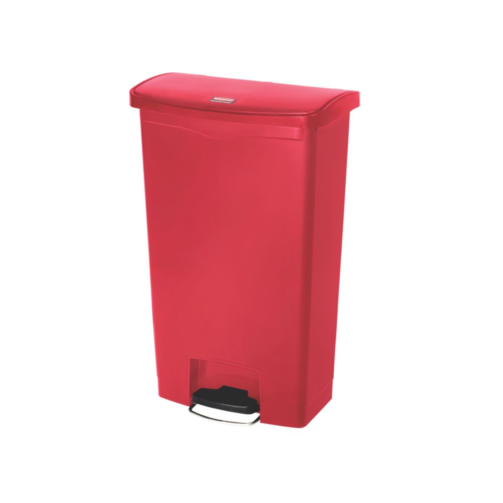 Rubbermaid Slim Jim Step On container Front Step kunststof 68 ltr - rood