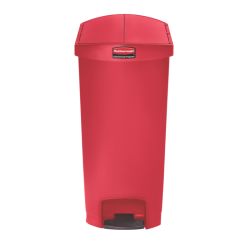 Rubbermaid Slim Jim Step On container End Step kunststof 68 ltr - rood