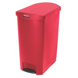 Rubbermaid Slim Jim Step On container End Step kunststof 90 ltr - rood