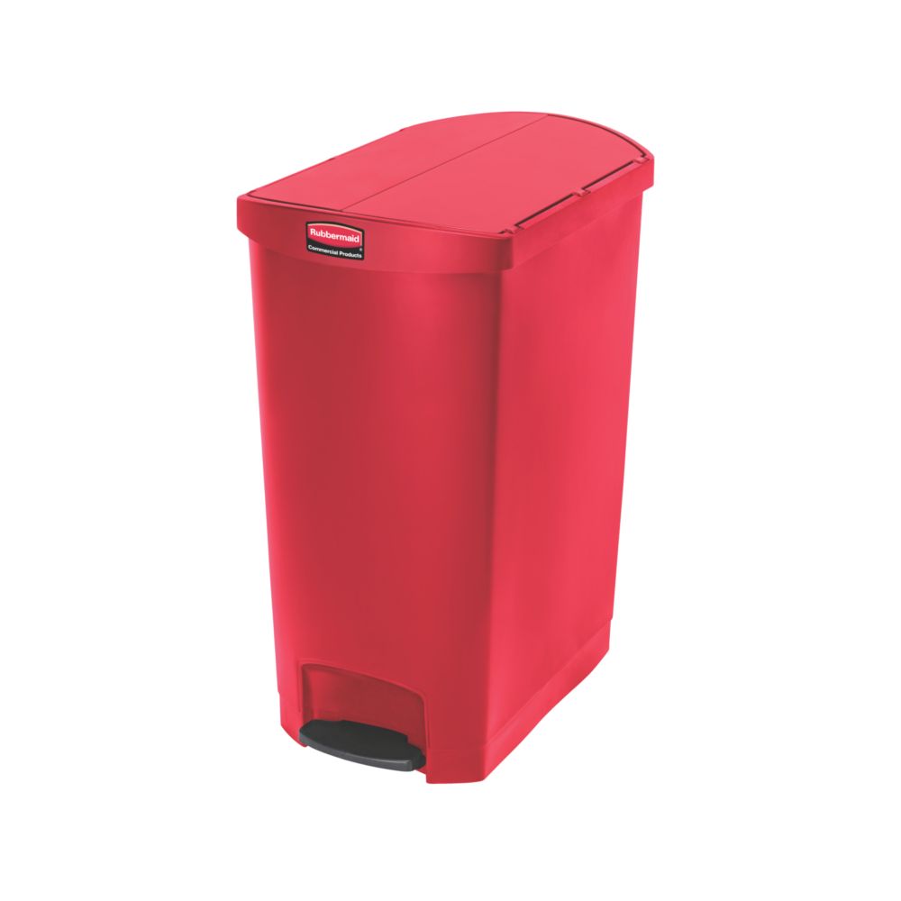 Rubbermaid Slim Jim Step On container End Step kunststof 90 ltr - rood