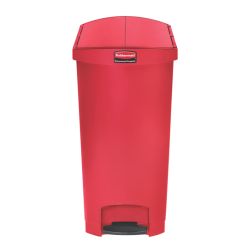 Rubbermaid Slim Jim Step On container End Step kunststof 90 ltr - rood