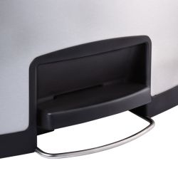 Rubbermaid Slim Jim Step On container Front Step RVS 30 ltr - mat RVS/zwart