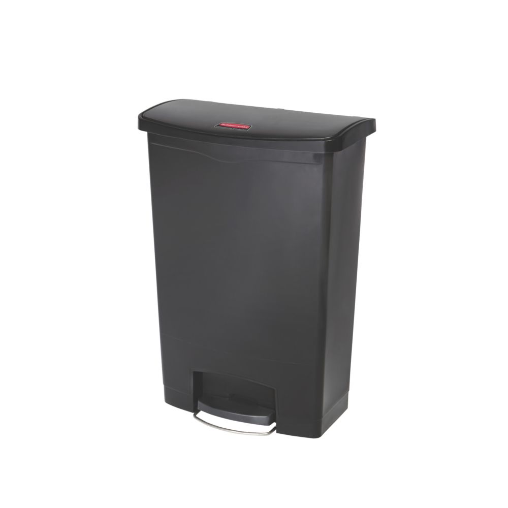 Rubbermaid Slim Jim Step On container Front Step kunststof 90 ltr - zwart