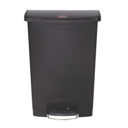 Rubbermaid Slim Jim Step On container Front Step kunststof 90 ltr - zwart