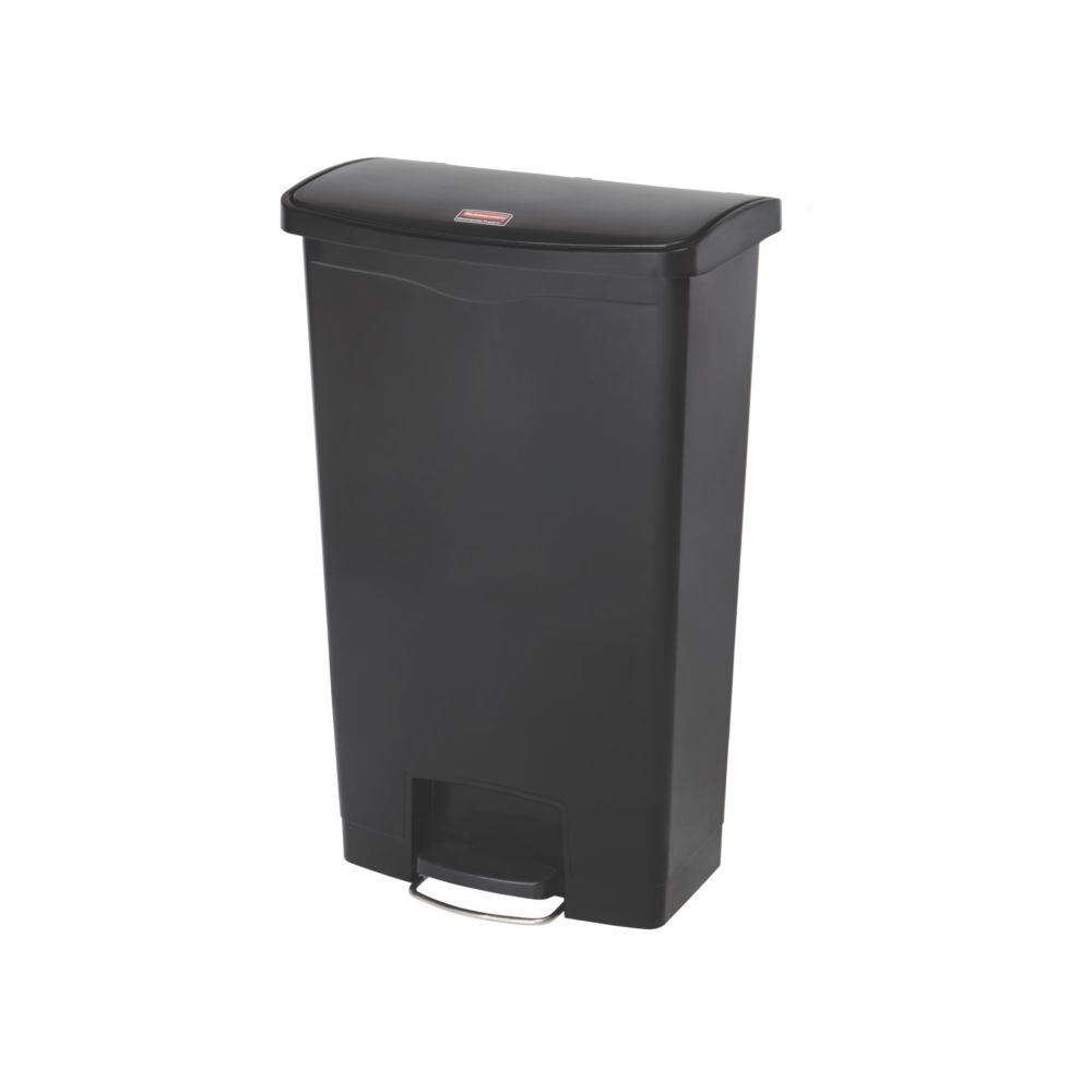 Rubbermaid Slim Jim Step On container Front Step kunststof 68 ltr - zwart