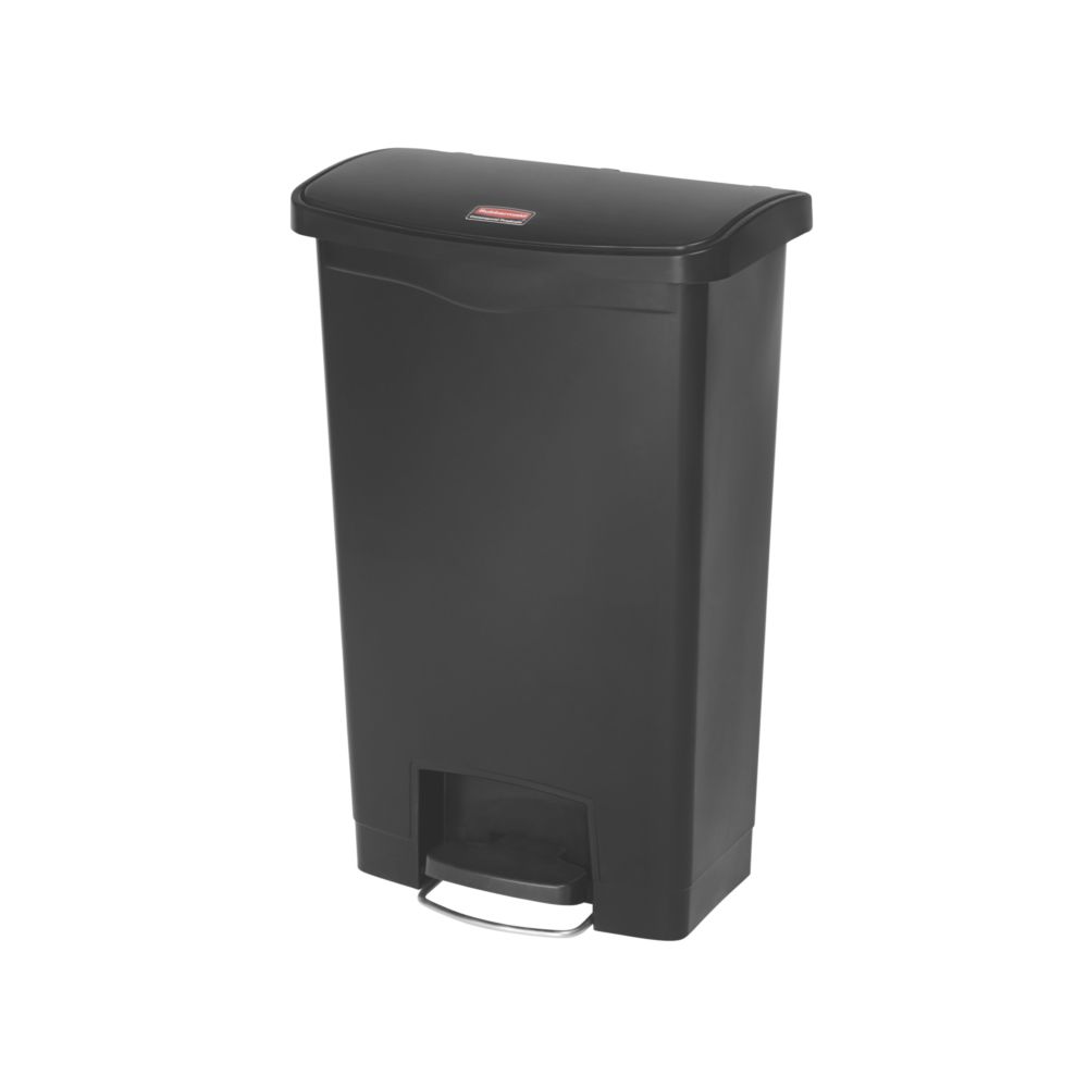 Rubbermaid Slim Jim Step On container Front Step kunststof 50 ltr - zwart