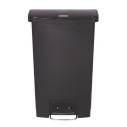 Rubbermaid Slim Jim Step On container Front Step kunststof 50 ltr - zwart