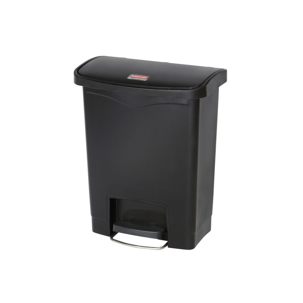 Rubbermaid Slim Jim Step On container Front Step kunststof 30 ltr - zwart