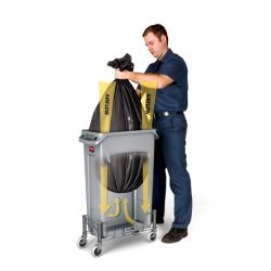 Rubbermaid Slim Jim met luchtsleuven 87 ltr - grijs