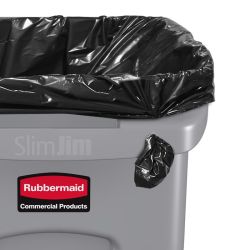 Rubbermaid Slim Jim met luchtsleuven 87 ltr - grijs