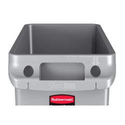 Rubbermaid Slim Jim met luchtsleuven 87 ltr - grijs