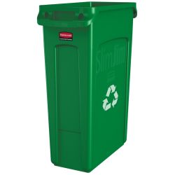 Rubbermaid Slim Jim met luchtsleuven 87 ltr - groen