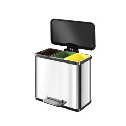 Hailo Öko Trio Plus 3x 11 ltr - RVS/zwart