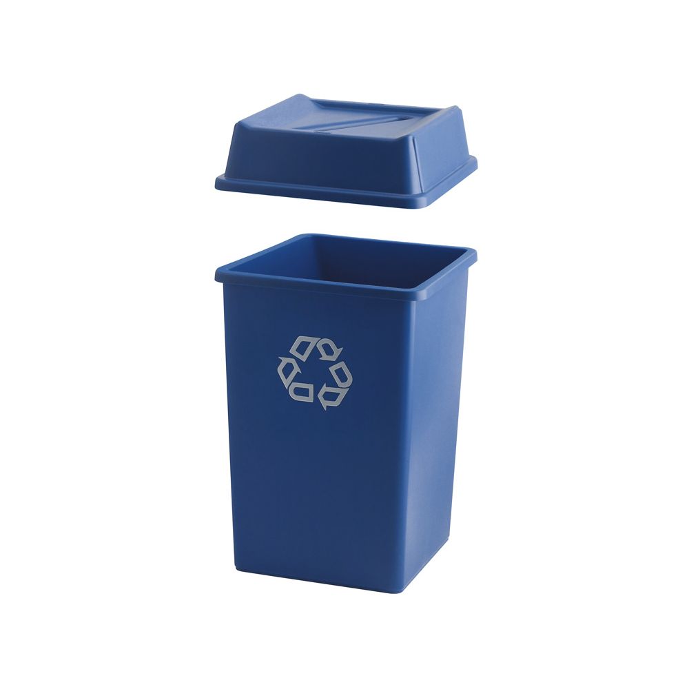 Rubbermaid - Styleline container 132 ltr - blauw met recyclingsymbool