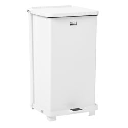 Rubbermaid Defender pedaalemmer 45 ltr - wit/zwart