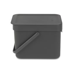 Brabantia afvalemmer Sort & Go 6 ltr - grijs
