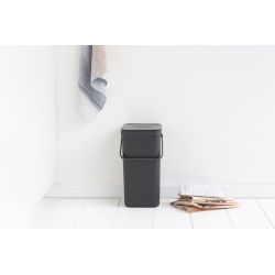 Brabantia afvalemmer Sort & Go 16 ltr - grijs