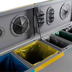 Afvalscheidingsunit Five-Chamber - grijs