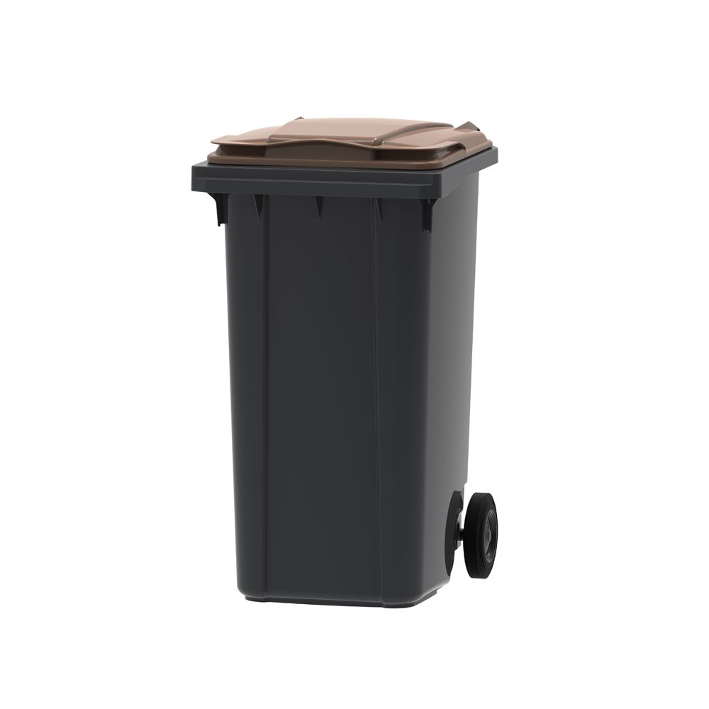 Mini-container 240 ltr grijs - bruin