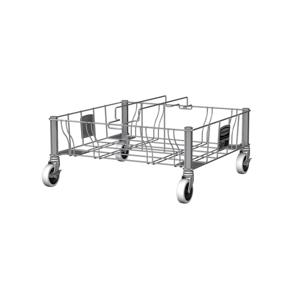 Rubbermaid Slim Jim dubbele RVS dolly - RVS