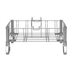 Rubbermaid Slim Jim dubbele RVS dolly - RVS