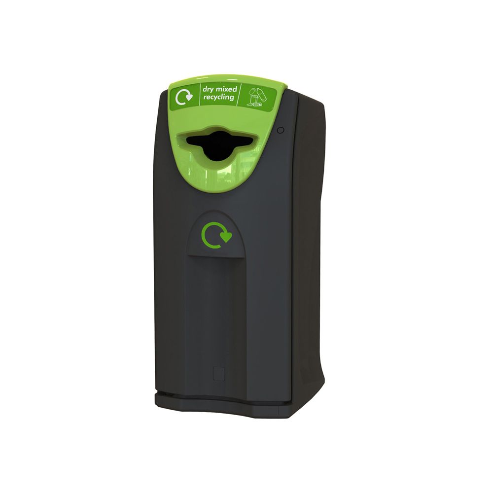 Recyclingcontainer Maxi Envirobin met Propeller opening 140 ltr - zwart/groen