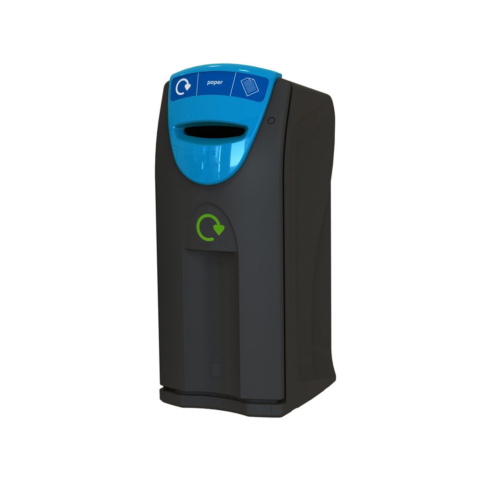 Recyclingcontainer Maxi Envirobin met papieropening 140 ltr - zwart/blauw