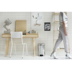 Brabantia pedaalemmer newIcon 12 ltr met metalen binnenemmer - RVS