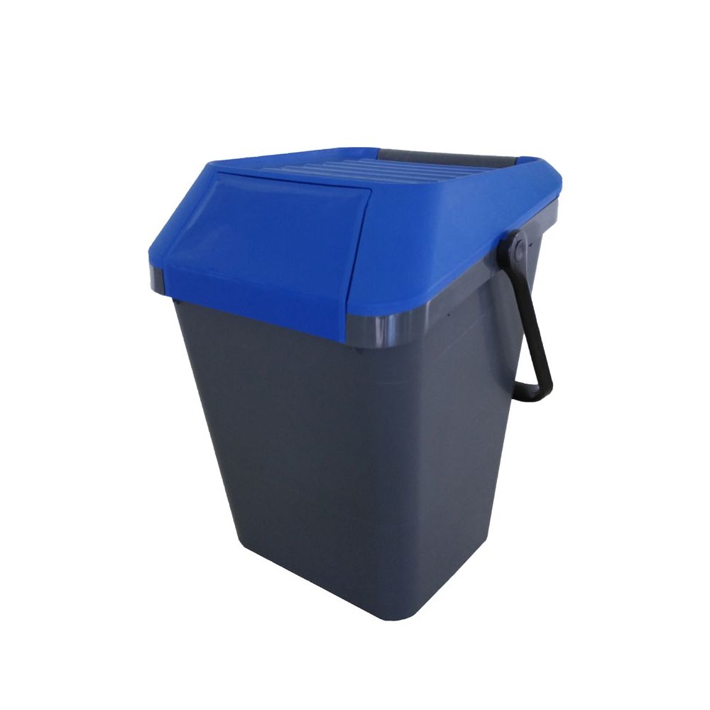 Stapelbare afvalbak Easymax 45 ltr grijs - blauw