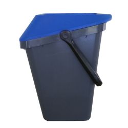 Stapelbare afvalbak Easymax 45 ltr grijs - blauw