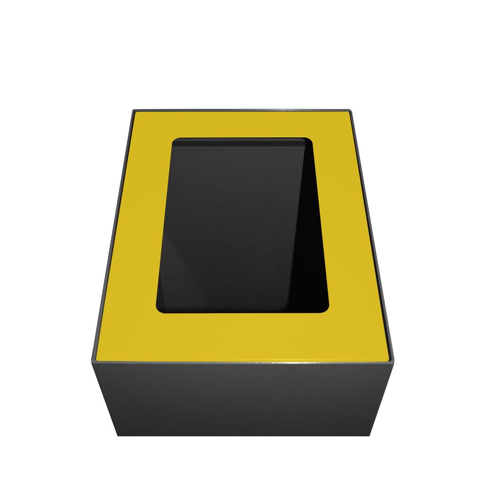 Top modulaire afvalscheidingsunit 60 ltr - geel