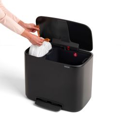 Brabantia Bo pedaalemmer 11+23 ltr - mat zwart