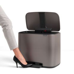 Brabantia Bo pedaalemmer 36 ltr - platinum