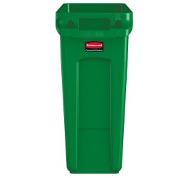 Rubbermaid Slim Jim met luchtsleuven 60 ltr - groen